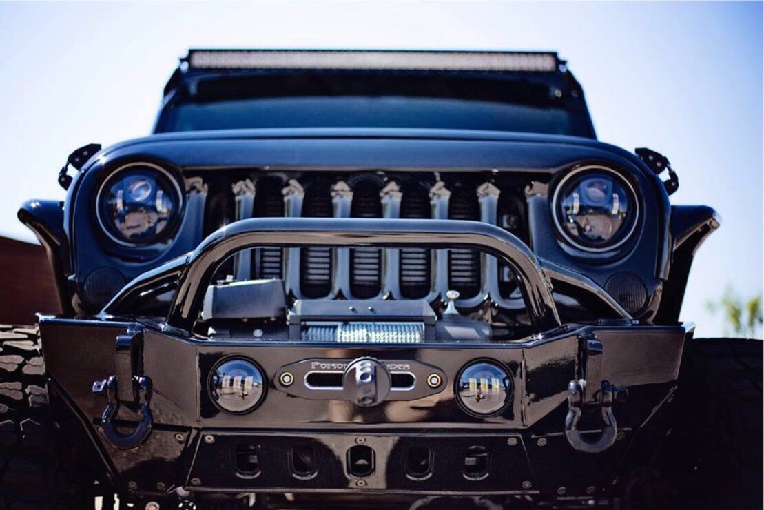 JW Speaker Model 8700 J2 Jeep Wrangler Headlight w/Dual Burn SWGPCK14